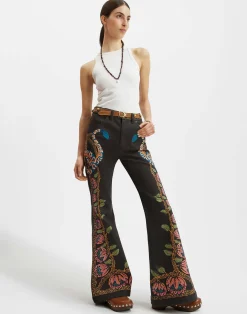 La DoubleJ Denim|Pantaloni E Shorts<Superflare JeansEve Black in Denim