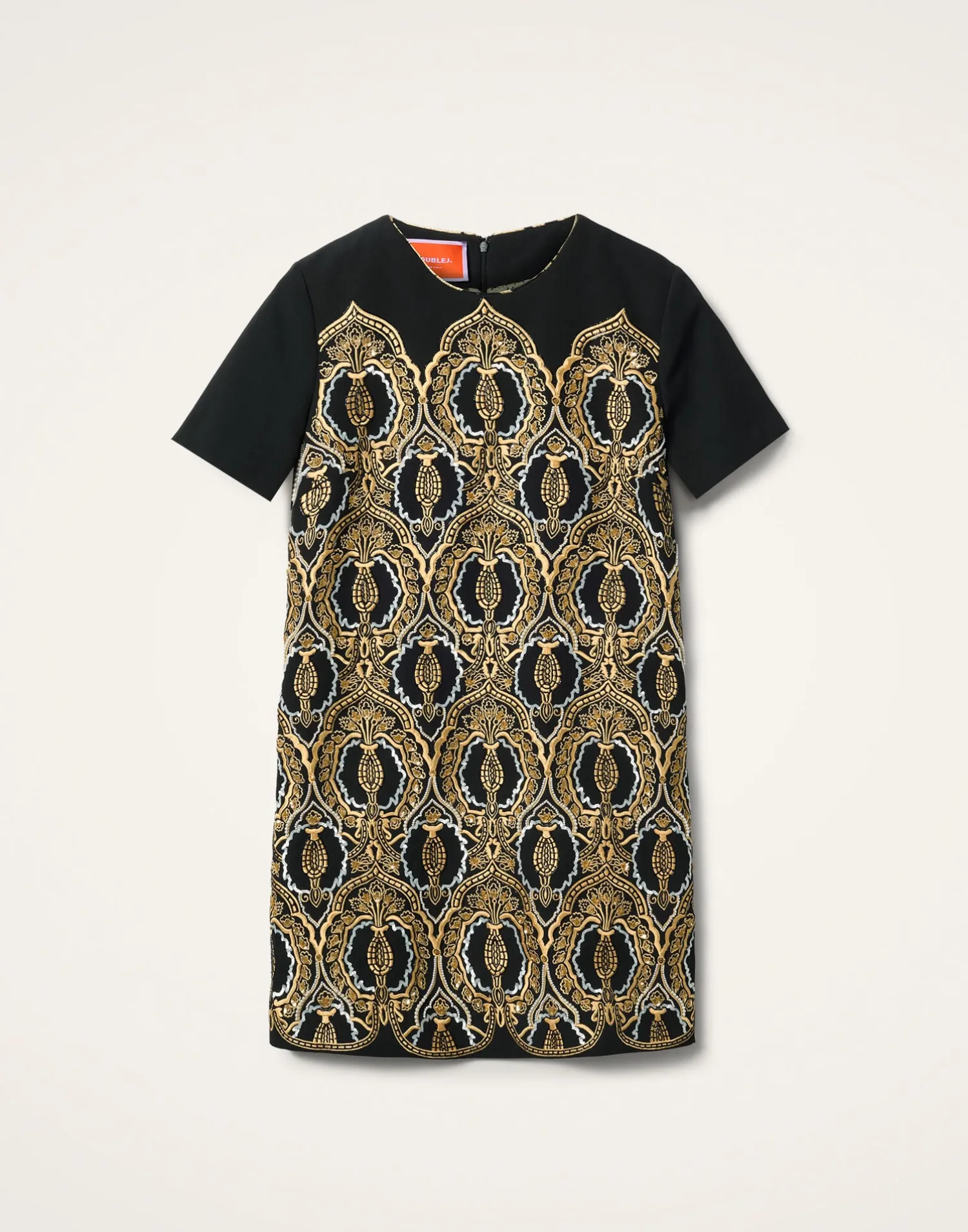 La DoubleJ Party Dressing<Super Mini Swing DressSolid Black in Techno Cady