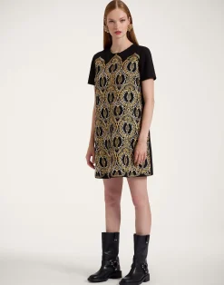 La DoubleJ Vestiti<Super Mini Swing DressSolid Black in Techno Cady