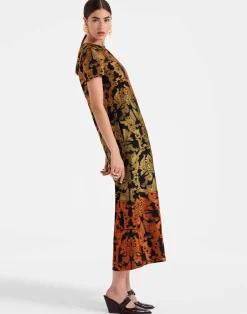 La DoubleJ Party Dressing<Super Swing DressCherubs Multicolor in Fil Coup&eacute;