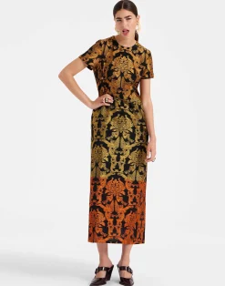La DoubleJ Party Dressing<Super Swing DressCherubs Multicolor in Fil Coup&eacute;