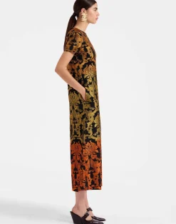 La DoubleJ Party Dressing<Super Swing DressCherubs Multicolor in Fil Coup&eacute;