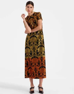 La DoubleJ Vestiti<Super Swing DressCherubs Multicolor in Fil Coup&eacute;