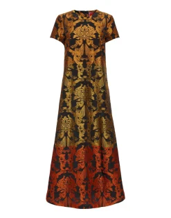 La DoubleJ Vestiti<Super Swing DressCherubs Multicolor in Fil Coup&eacute;