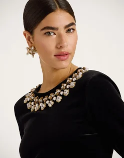 La DoubleJ Party Dressing<Super Swing DressSolid Black in Light Velvet