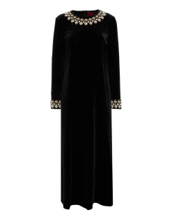 La DoubleJ Party Dressing<Super Swing DressSolid Black in Light Velvet