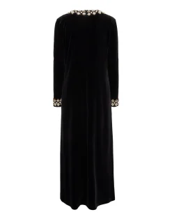La DoubleJ Party Dressing<Super Swing DressSolid Black in Light Velvet