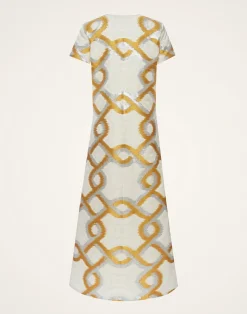 La DoubleJ Party Dressing<Super Swing DressTackle Gold in Jacquard