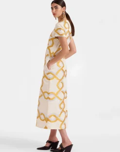 La DoubleJ Vestiti<Super Swing DressTackle Gold in Jacquard