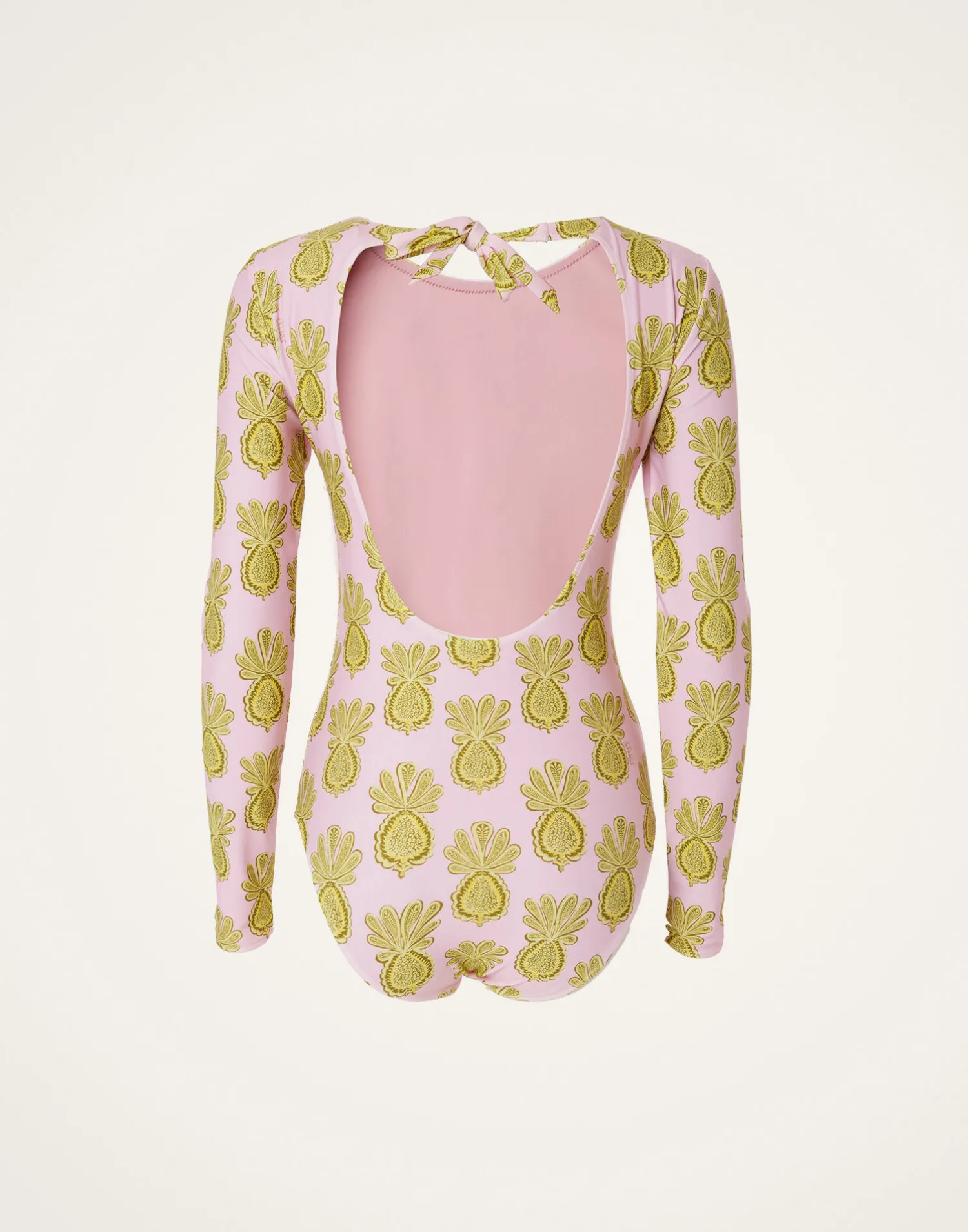 La DoubleJ Moda Mare<Surf SuitPineapple Sunflower Pink in Lycra