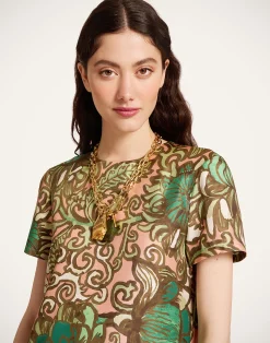 La DoubleJ Vestiti<Swing DressAnemone Pink in Twill Silk