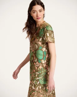La DoubleJ Party Dressing<Swing DressAnemone Pink in Twill Silk