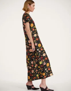 La DoubleJ Vestiti<Swing DressBotticelli Black in Silk Twill