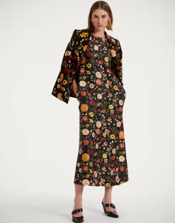 La DoubleJ Vestiti<Swing DressBotticelli Black in Silk Twill