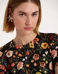 La DoubleJ Vestiti<Swing DressBotticelli Black in Silk Twill
