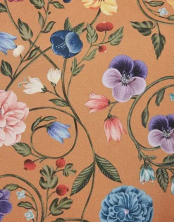 La DoubleJ Party Dressing<Swing DressBotticelli Rust in Silk Twill With Feathers