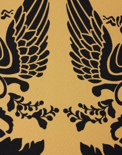 La DoubleJ Party Dressing<Swing DressCherubs Gold in Silk Twill