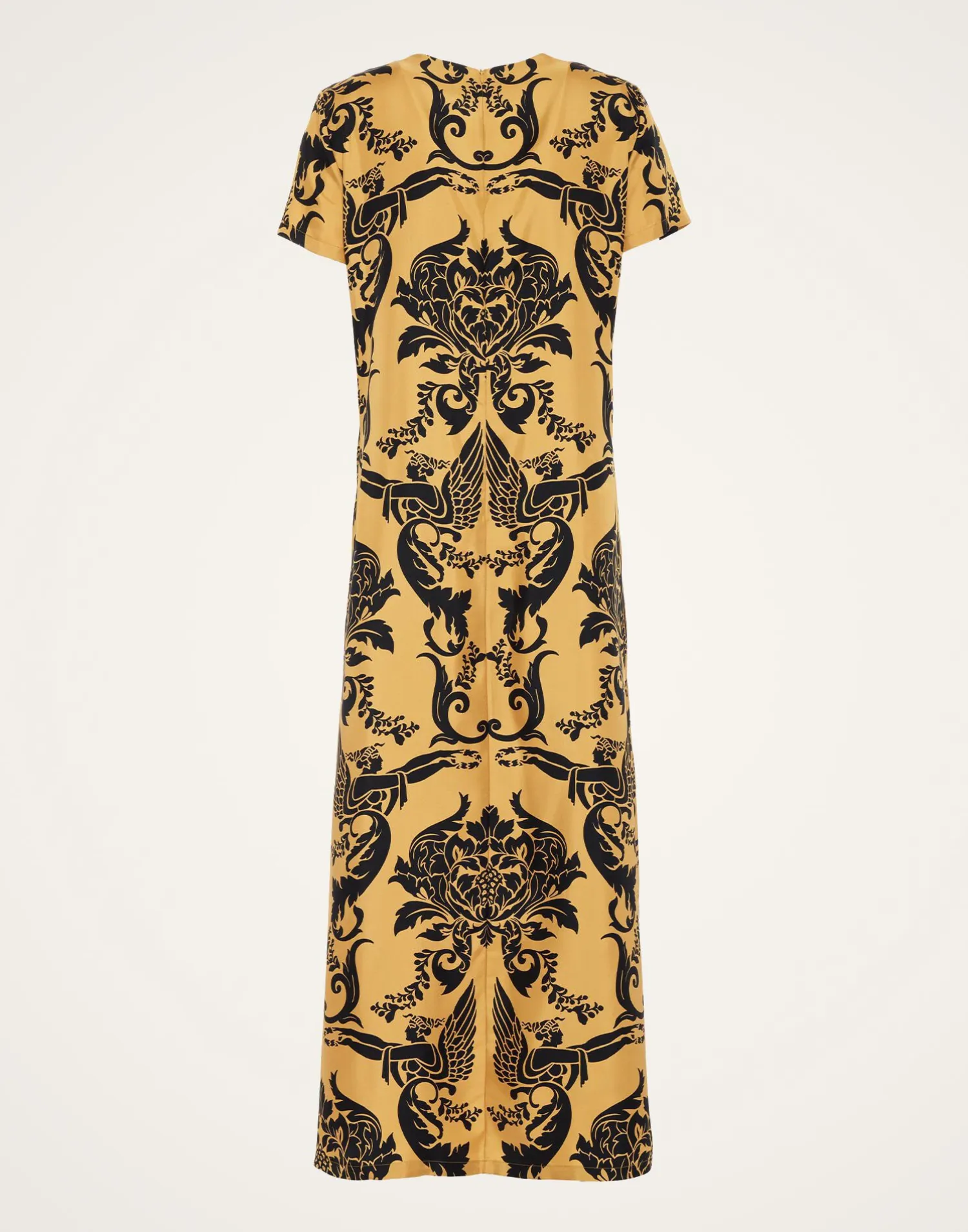 La DoubleJ Vestiti<Swing DressCherubs Gold in Silk Twill