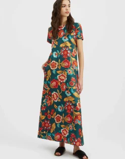 La DoubleJ Vestiti<Swing DressHottie Emerald in Silk Twill