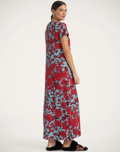 La DoubleJ Vestiti<Swing DressLilium Turchese in Silk Twill