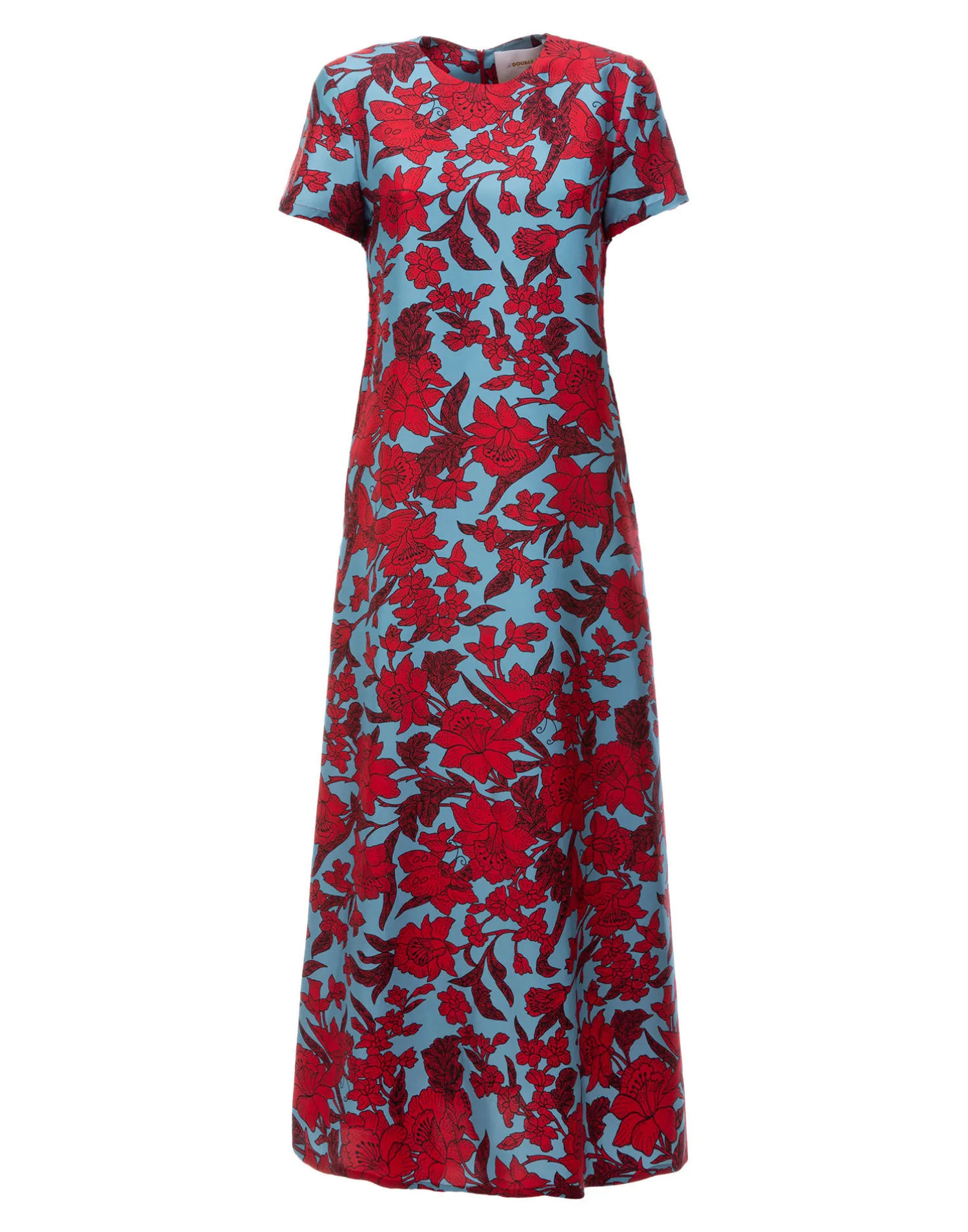 La DoubleJ Vestiti<Swing DressLilium Turchese in Silk Twill