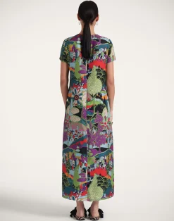 La DoubleJ Vestiti<Swing DressPaesaggio in Silk