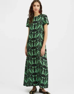 La DoubleJ Vestiti<Swing DressPapyrus in Silk Twill