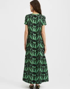 La DoubleJ Vestiti<Swing DressPapyrus in Silk Twill