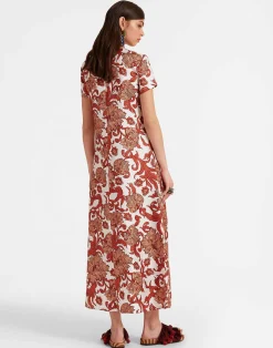 La DoubleJ Vestiti<Swing DressReef White in Silk Twill