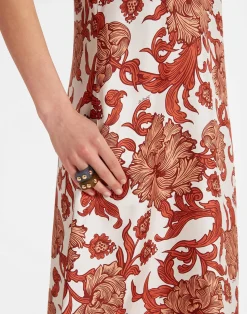 La DoubleJ Vestiti<Swing DressReef White in Silk Twill