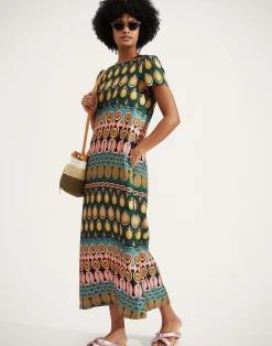 La DoubleJ Vestiti<Swing DressRio Verde in Silk Twill