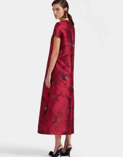 La DoubleJ Vestiti<Swing DressRuby Red in Jacquard