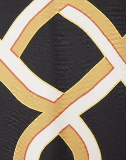 La DoubleJ Vestiti<Swing DressTackle Black in Silk Twill With Feathers