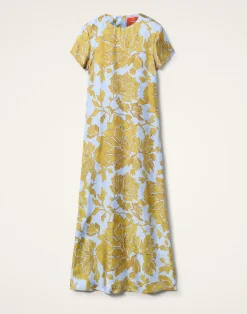 La DoubleJ Party Dressing<Swing DressTangle Light Blue in Silk Twill