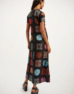 La DoubleJ Vestiti<Swing DressVetrata Grande in Silk Twill