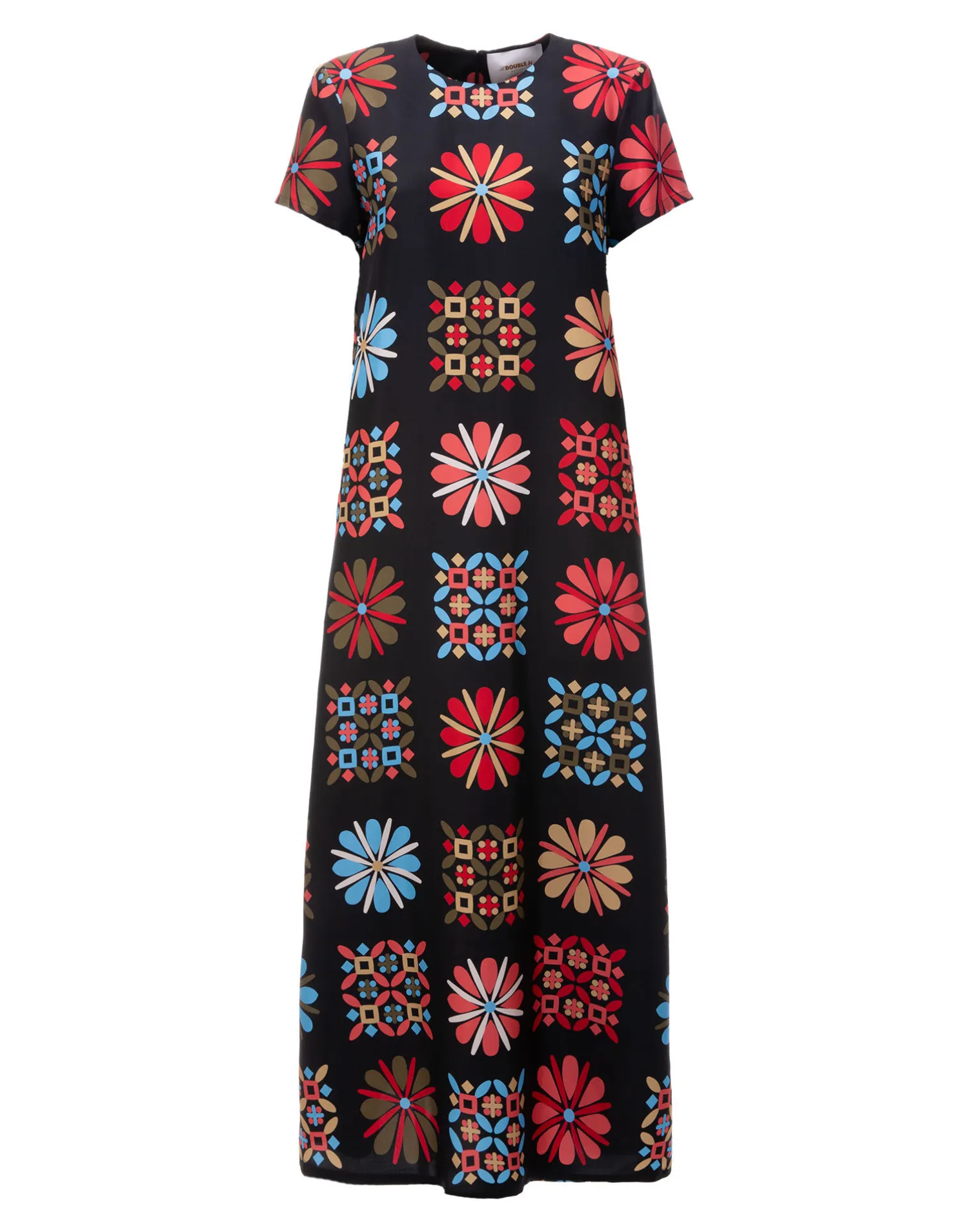 La DoubleJ Vestiti<Swing DressVetrata Grande in Silk Twill