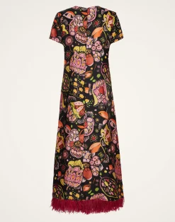 La DoubleJ Vestiti<Swing Dress (With Feathers)Eden in Twill Silk