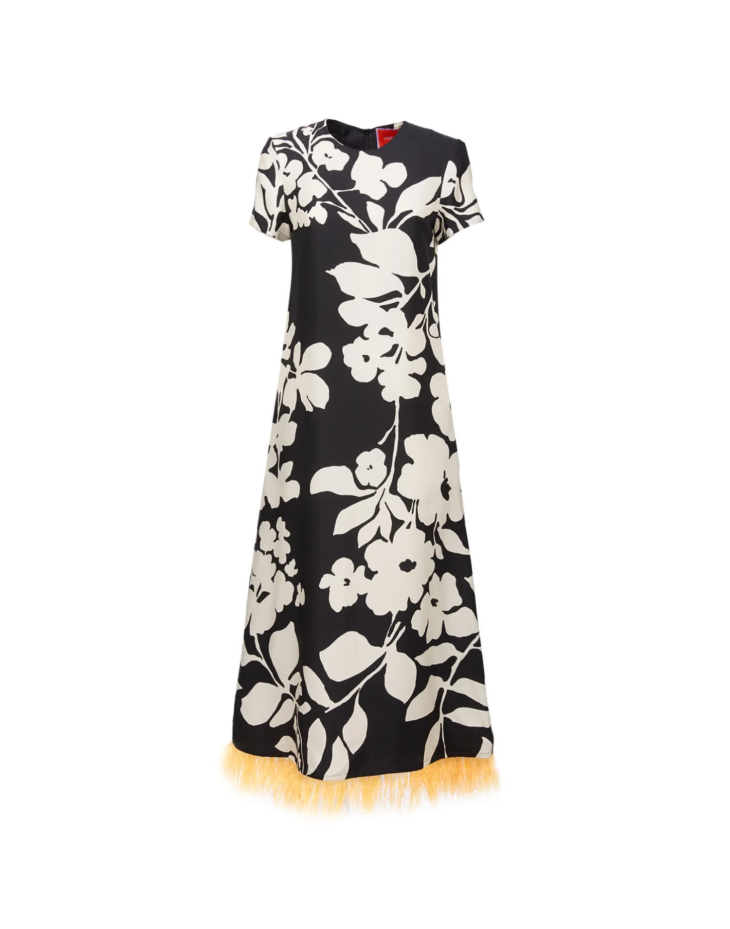 La DoubleJ Vestiti<Swing Dress (With Feathers)Winter Jasmine in Twill Silk