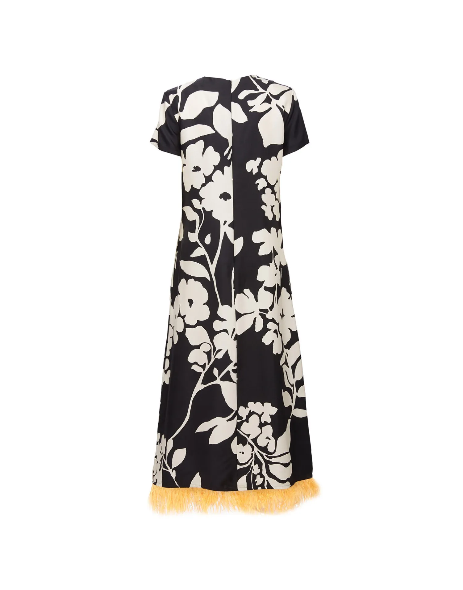 La DoubleJ Vestiti<Swing Dress (With Feathers)Winter Jasmine in Twill Silk