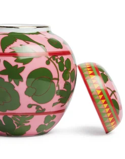 La DoubleJ Vasi|Home Décor<Tea JarWildbird Rosa/Verde in Porcelain
