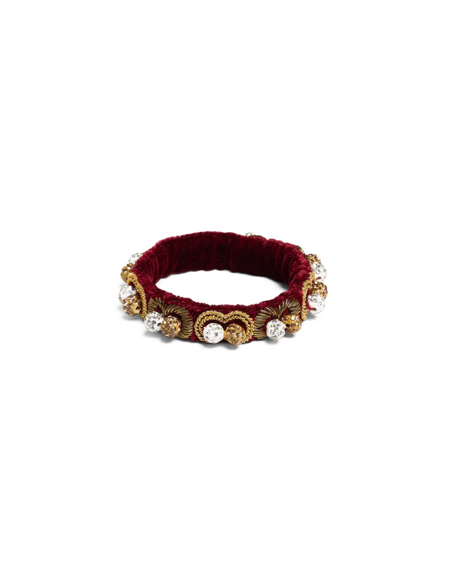 La DoubleJ Bijoux|Accessories<Tesoro BraceletSolid Burgundy in Velvet