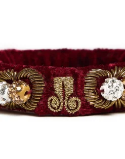 La DoubleJ Bijoux|Accessories<Tesoro BraceletSolid Burgundy in Velvet
