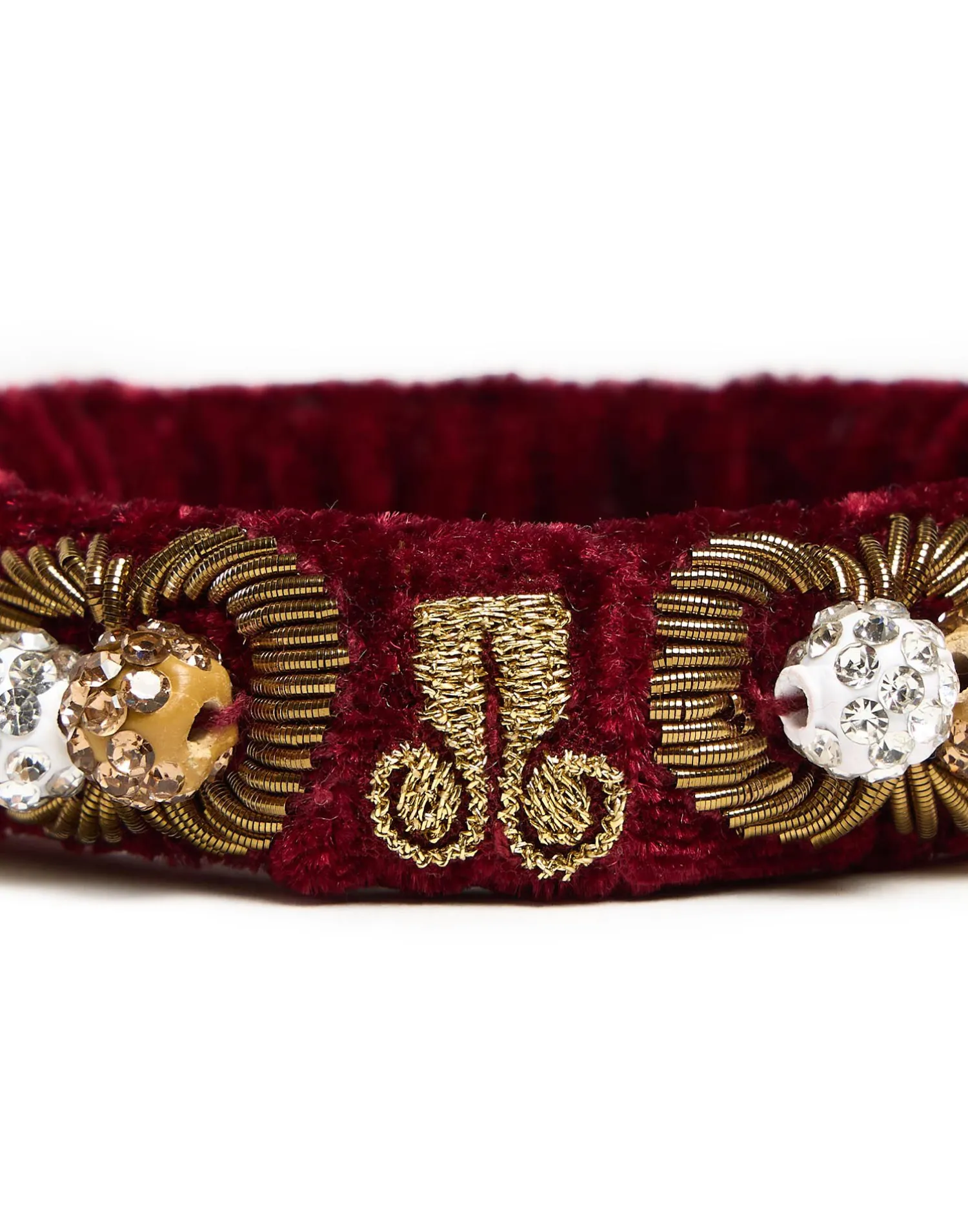 La DoubleJ Bijoux|Accessories<Tesoro BraceletSolid Burgundy in Velvet