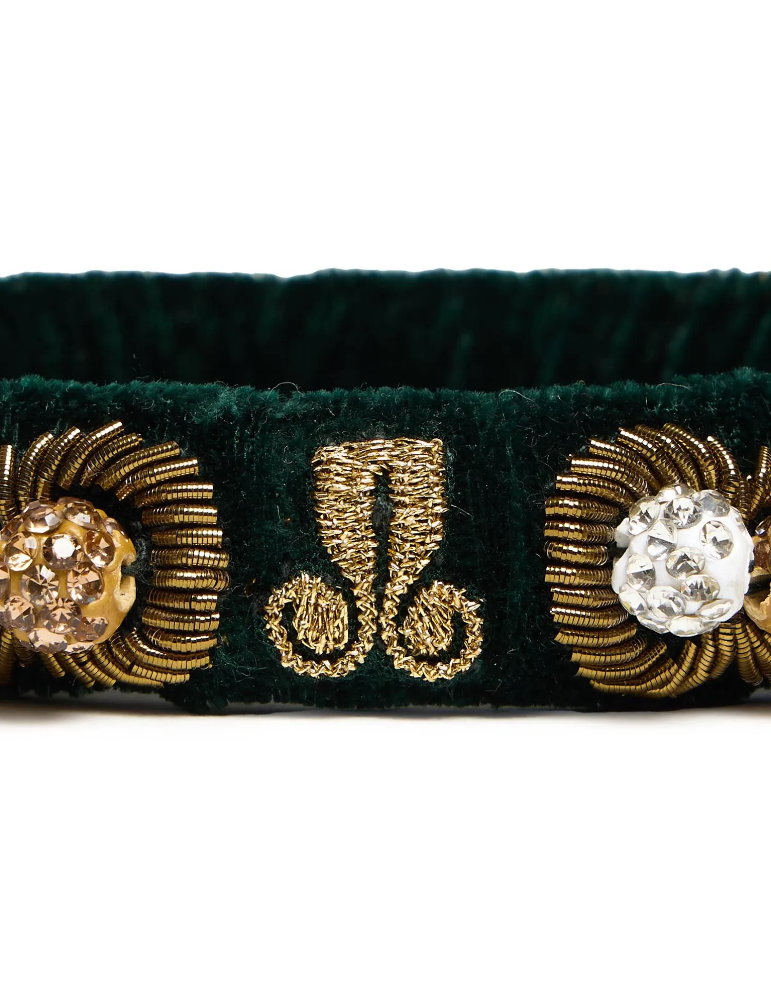 La DoubleJ Bijoux|Accessories<Tesoro BraceletSolid Camouflage Green in Velvet
