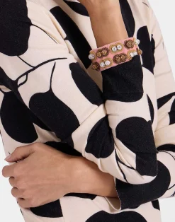 La DoubleJ Bijoux|Accessories<Tesoro Double BraceletSolid Pink in Velvet