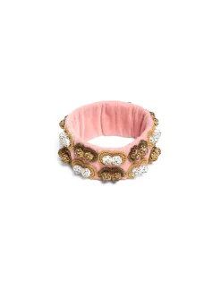 La DoubleJ Bijoux|Accessories<Tesoro Double BraceletSolid Pink in Velvet