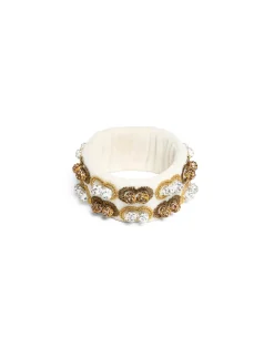 La DoubleJ Bijoux|Accessories<Tesoro Double BraceletSolid Ivory in Velvet