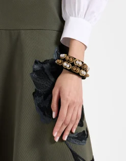 La DoubleJ Bijoux|Accessories<Tesoro Double BraceletSolid Black in Velvet