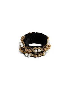 La DoubleJ Bijoux|Accessories<Tesoro Double BraceletSolid Black in Velvet