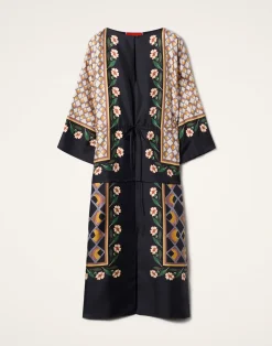 La DoubleJ Party Dressing<The Apericena DressDazed Plac&eacute;e Black in Silk Twill